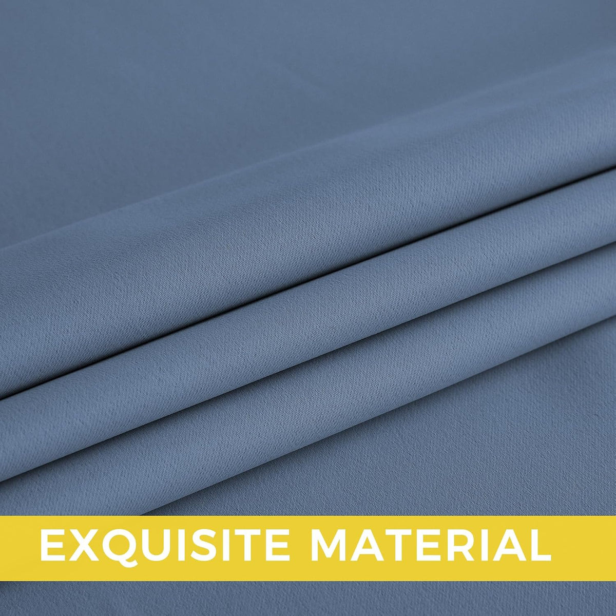 84"L x 52"W fabric curtains in Stone Blue, alternate view 5