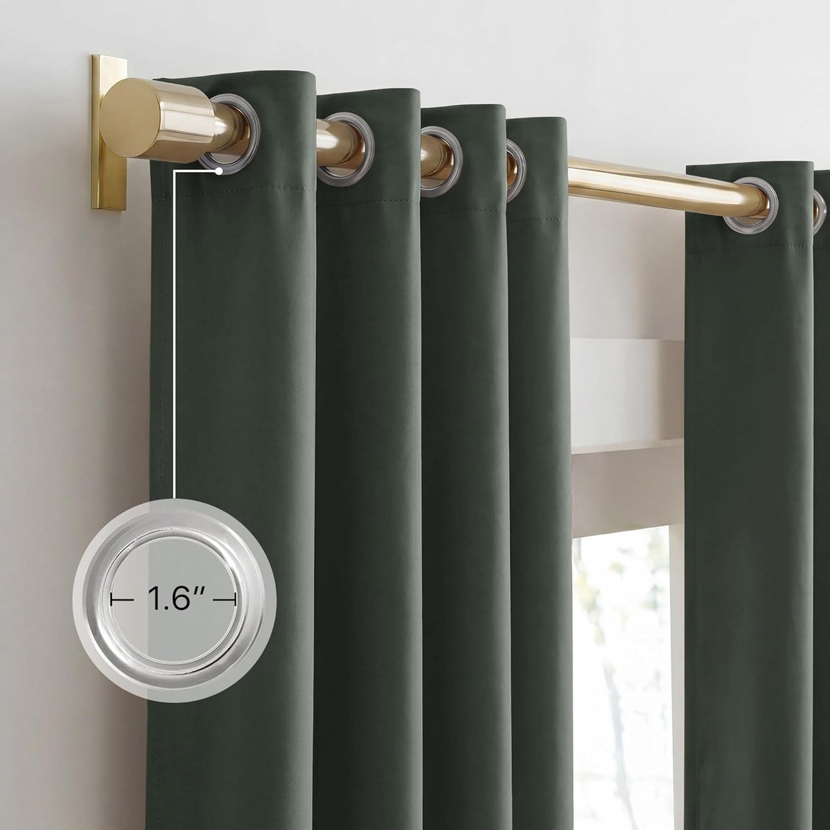 84"L x 52"W polyester curtains, alternate view 6