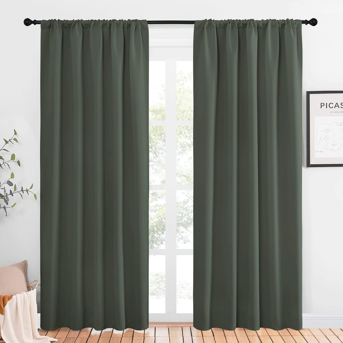 84"L x 52"W polyester curtains