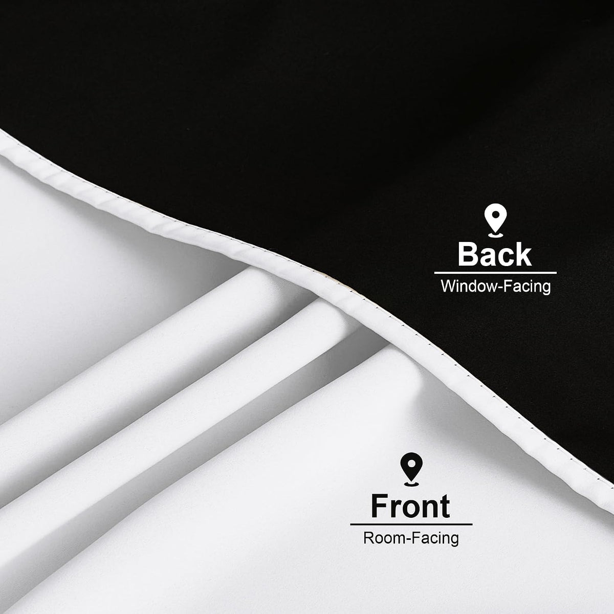 84"L x 52"W polyester curtains in Pure White, alternate view 4