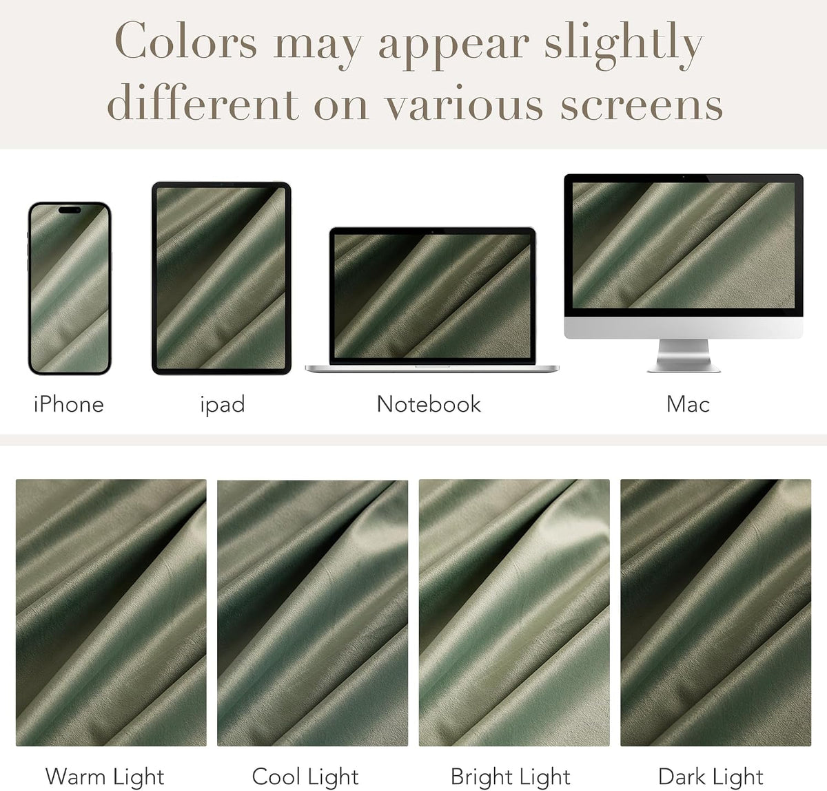 84"L x 52"W polyester curtains in Sage Green, alternate view 8