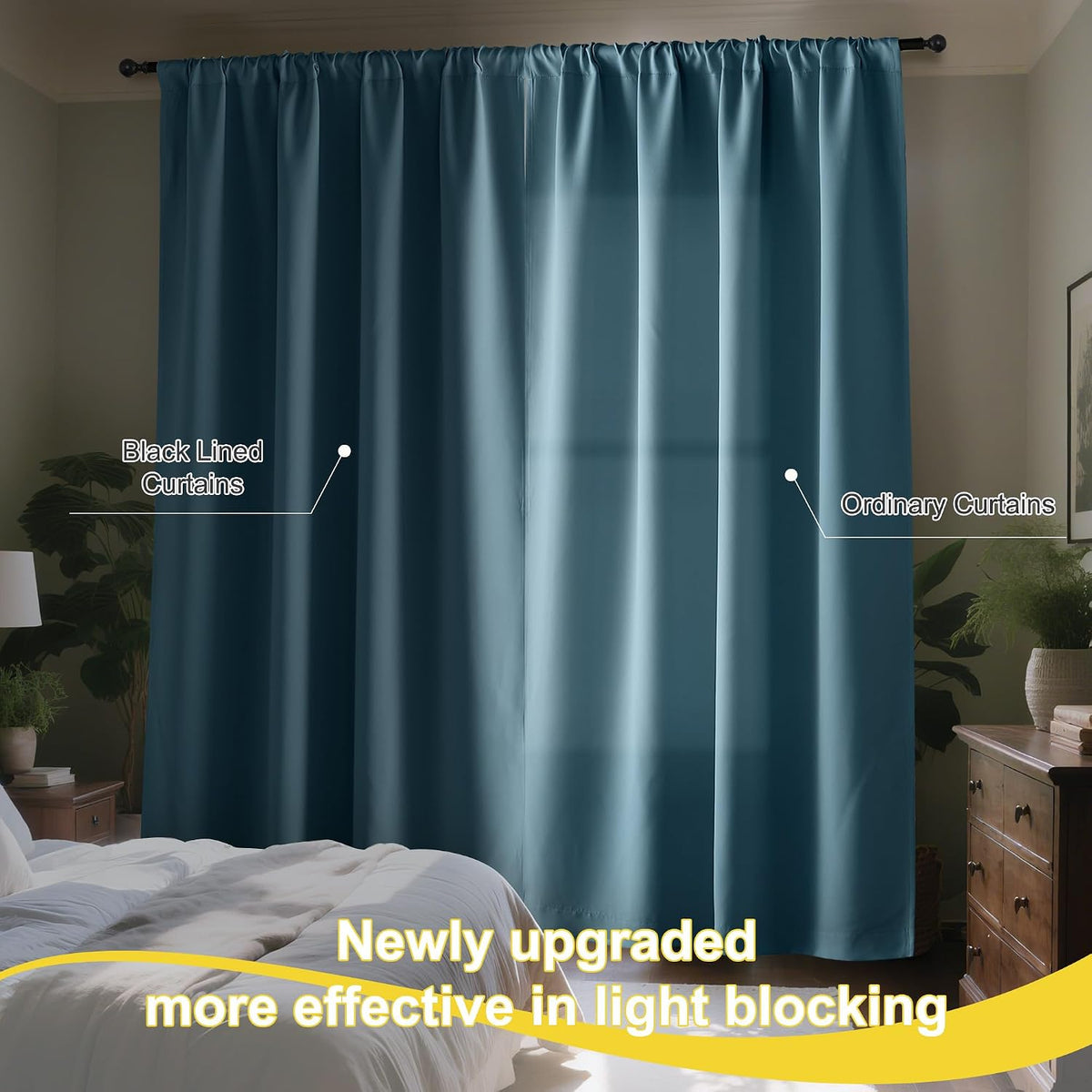 84"L x 52"W polyester curtains in Smoky Blue, alternate view 9