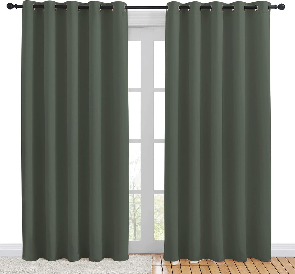 84"L x 70"W polyester curtains, alternate view 2