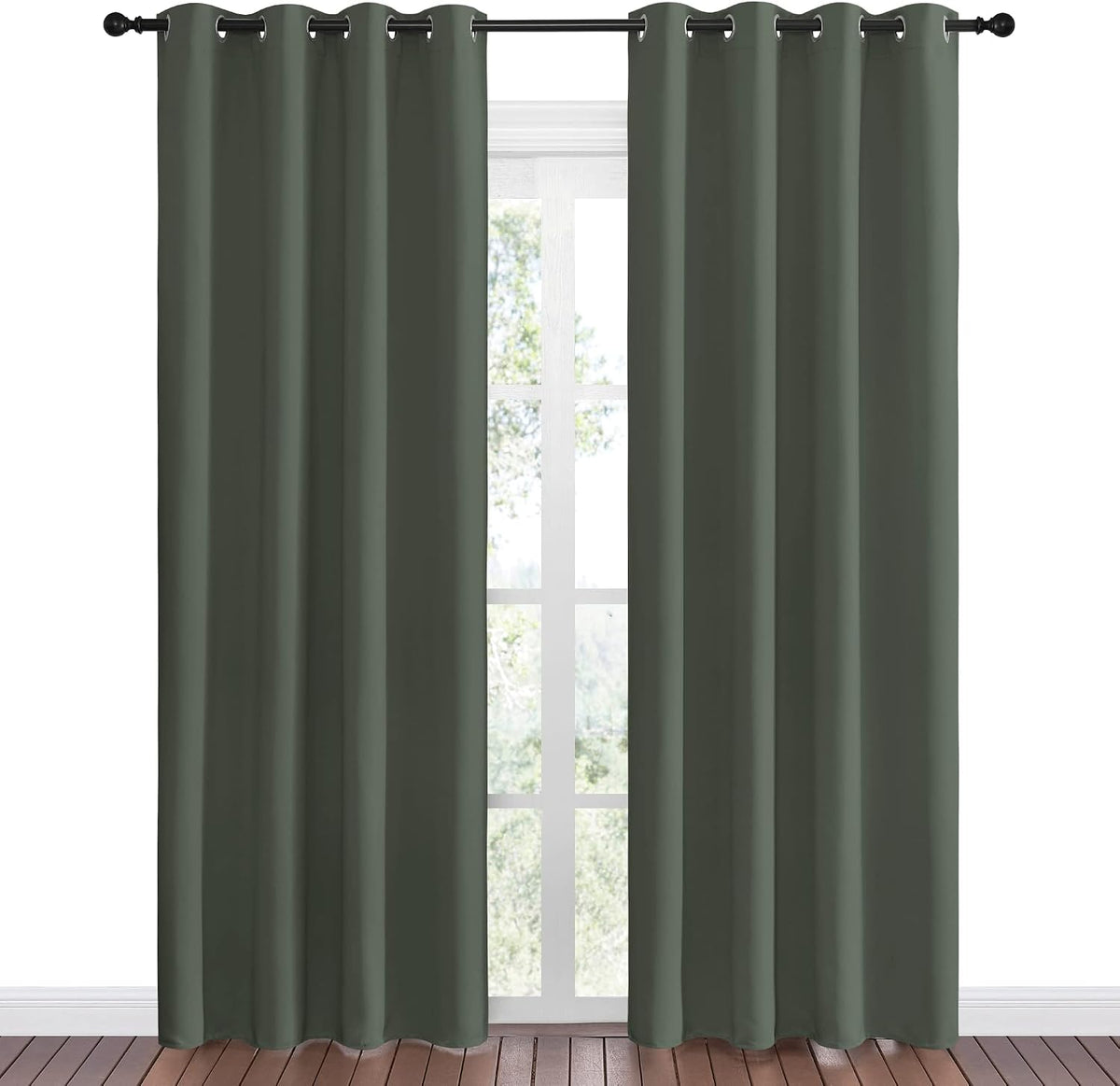 86"L x 55"W polyester curtains, alternate view 2