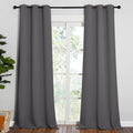 90"L x 42"W polyester curtains in Grey