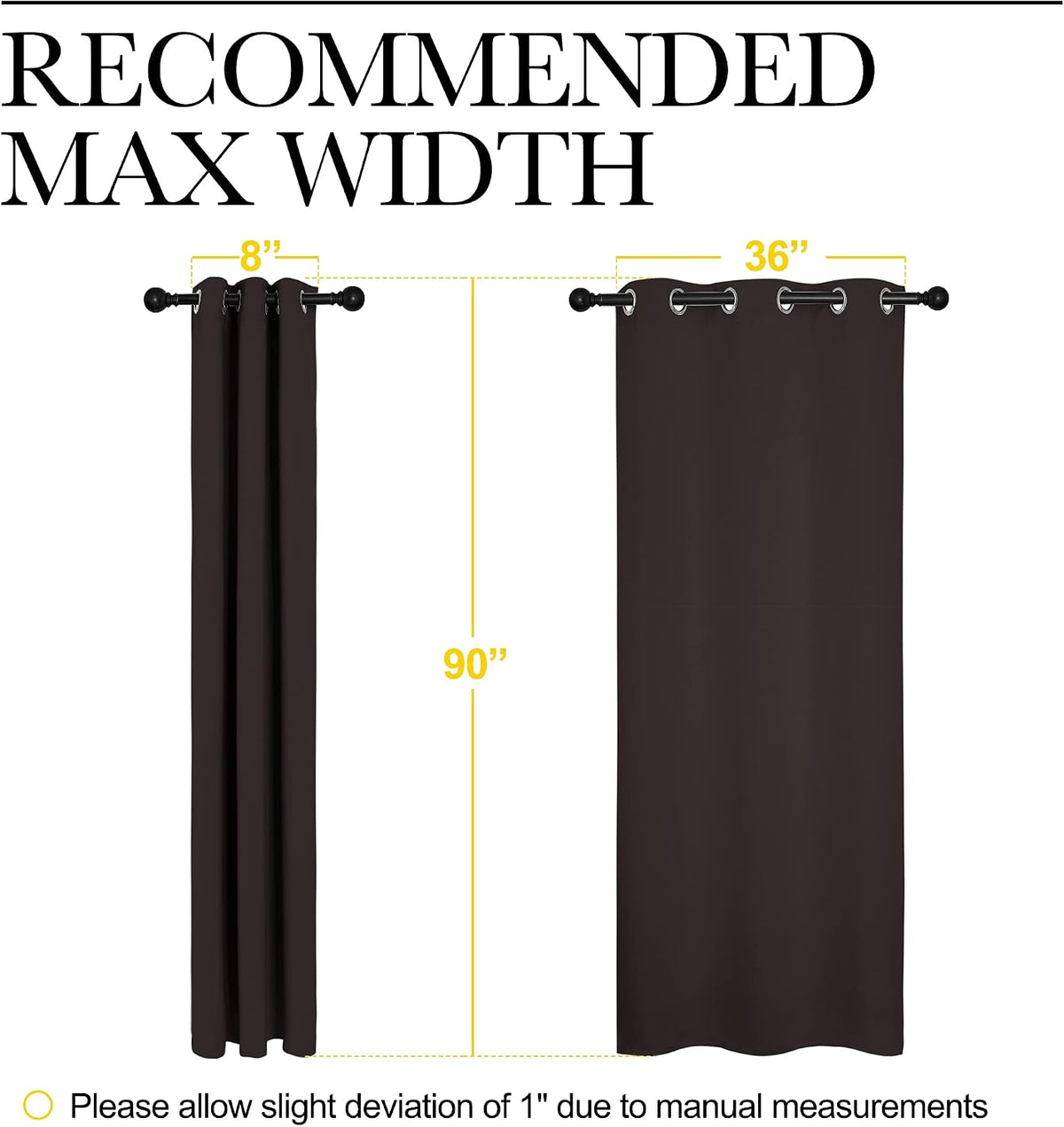 90"L x 42"W polyester curtains in Toffee Brown, alternate view 7