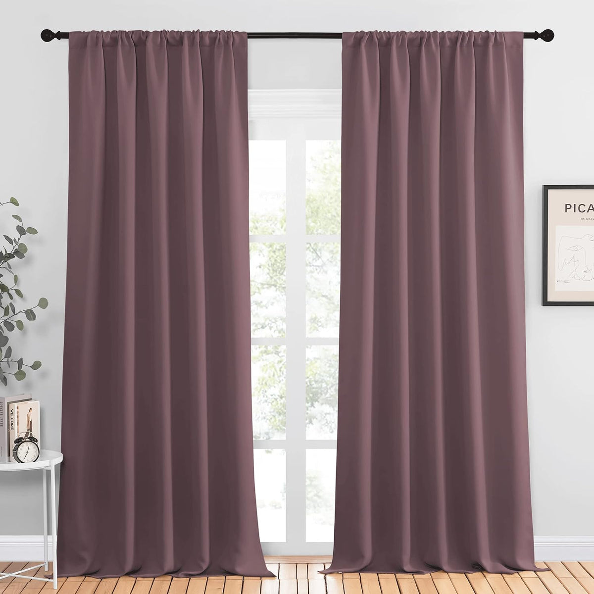 95"L x 52"W polyester curtains