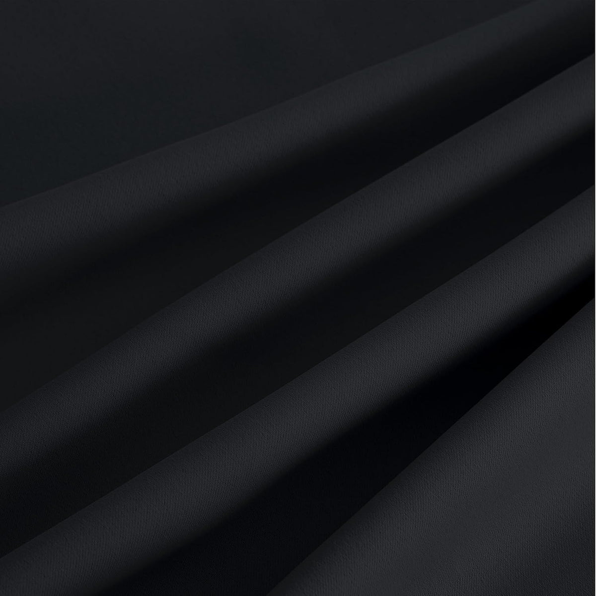 95"L x 52"W polyester curtains in Black, alternate view 9