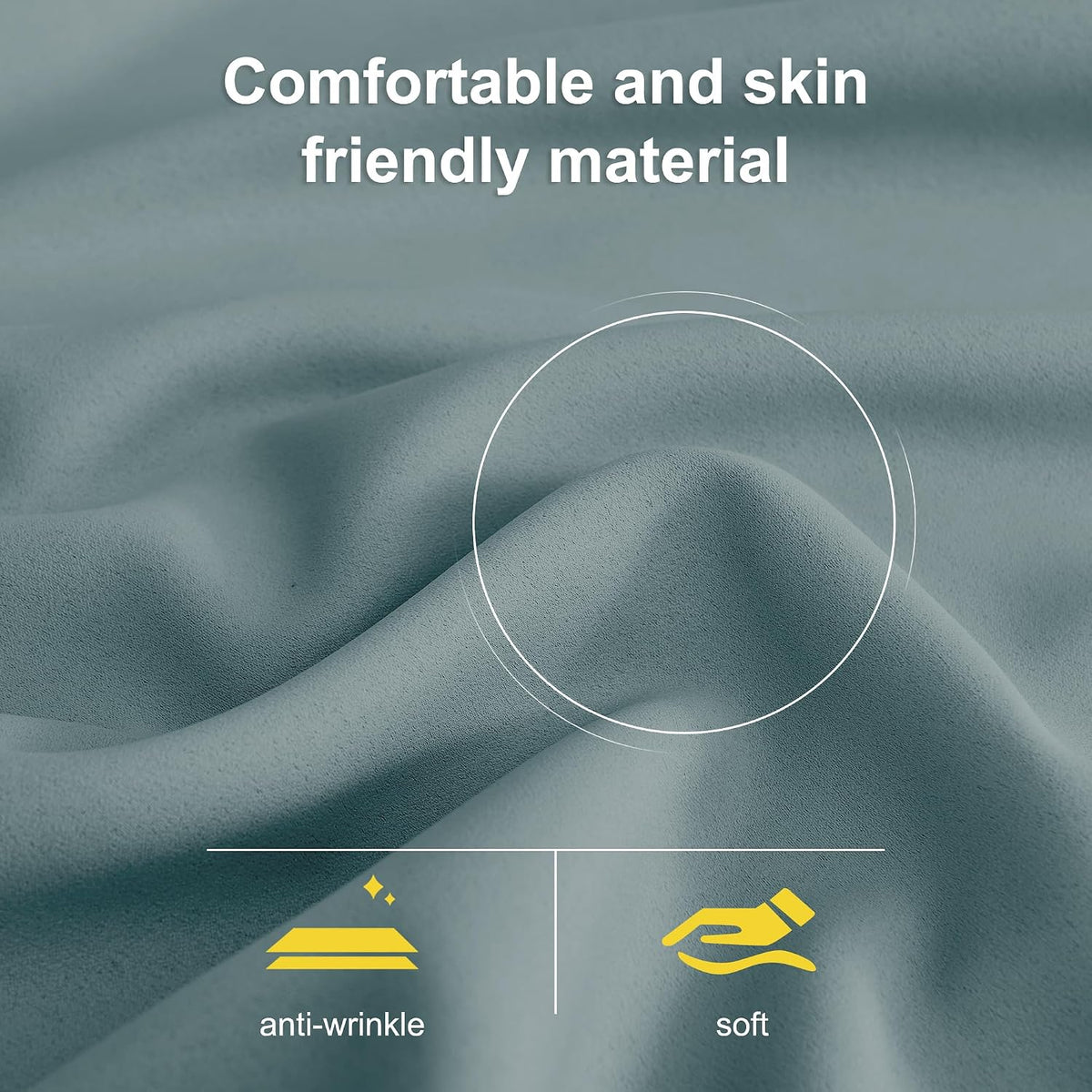 95"L x 52"W polyester curtains in Greyish Blue, alternate view 9