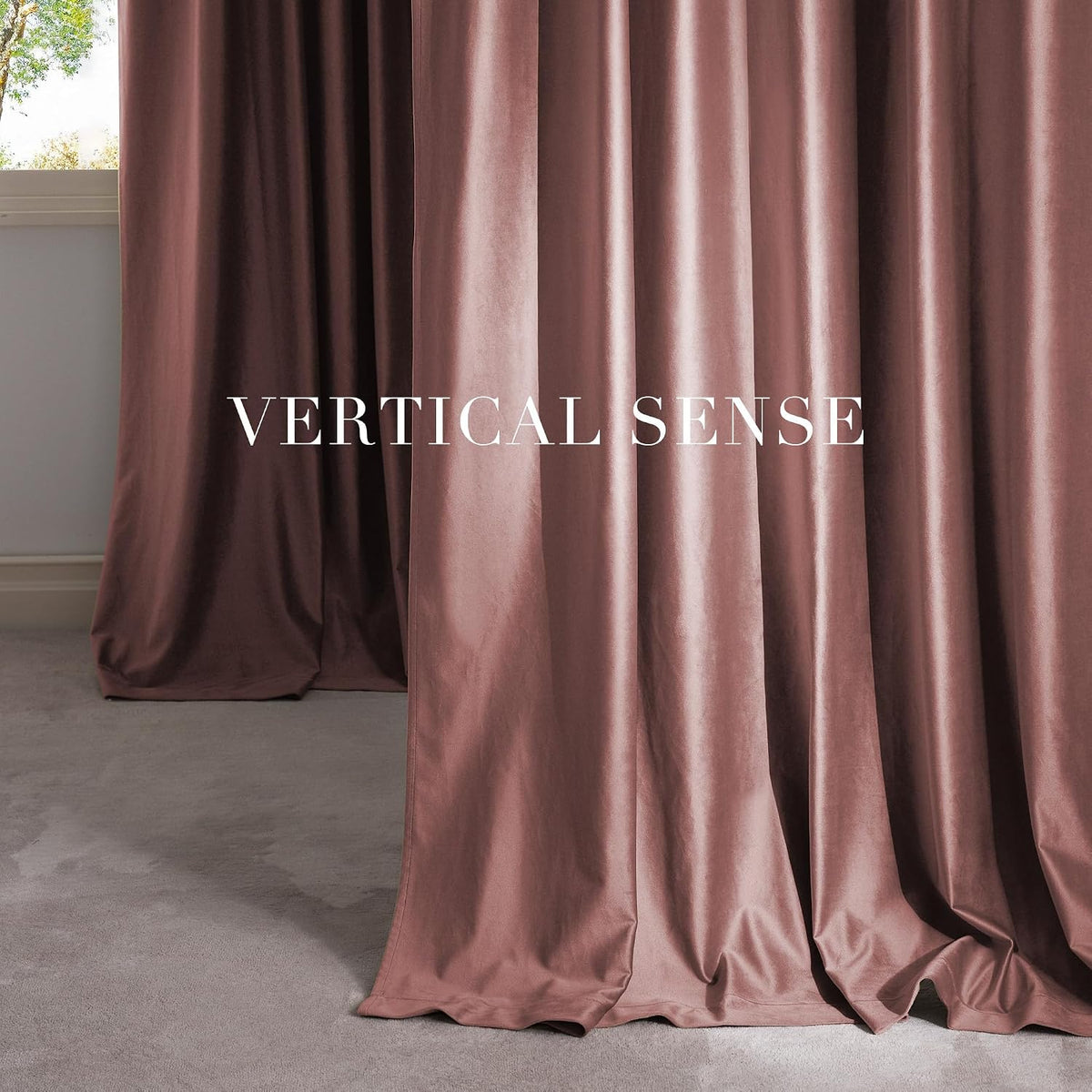96"L x 52"W polyester curtains in Blush Pink, alternate view 5