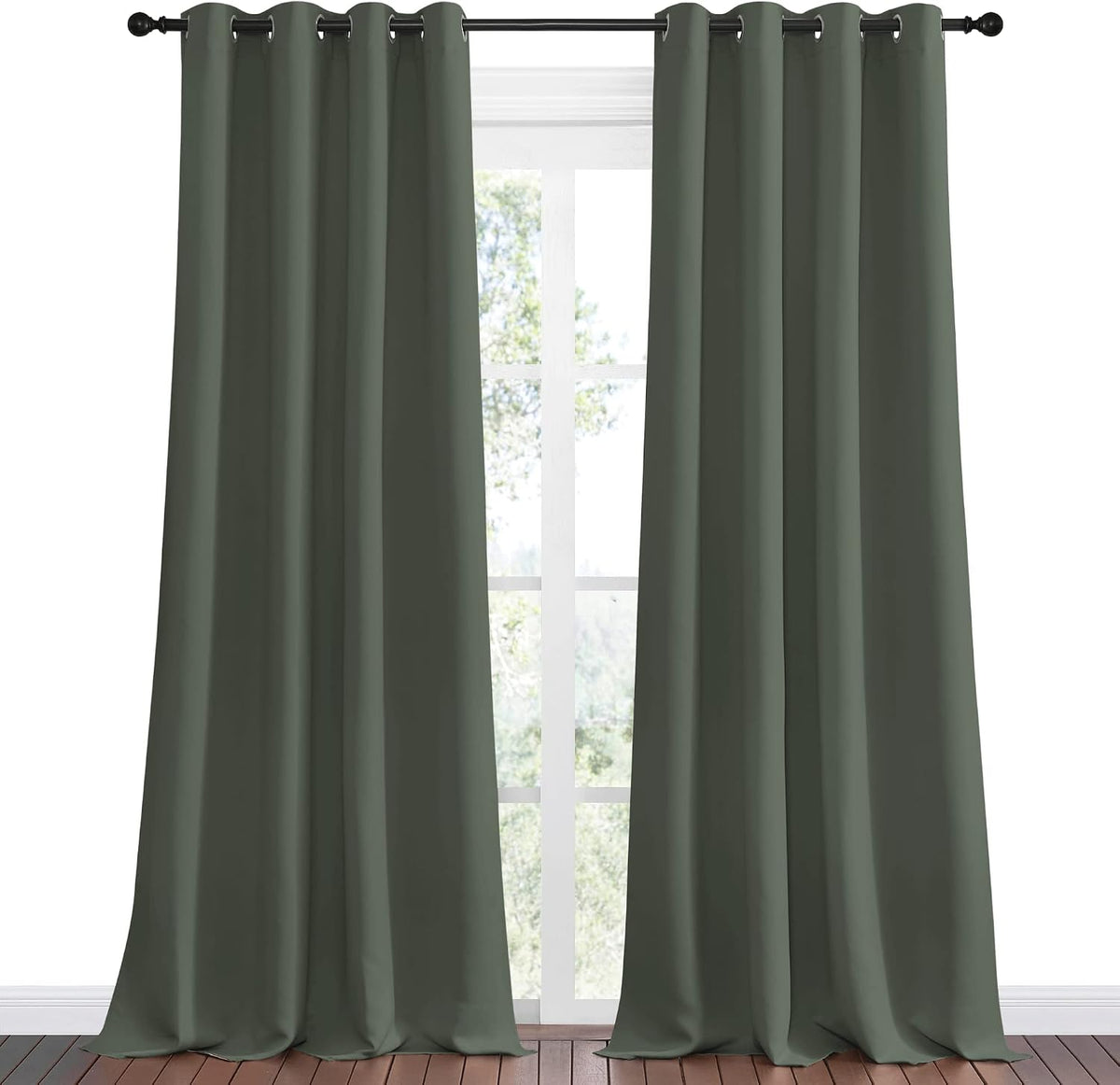 96"L x 55"W polyester curtains, alternate view 2
