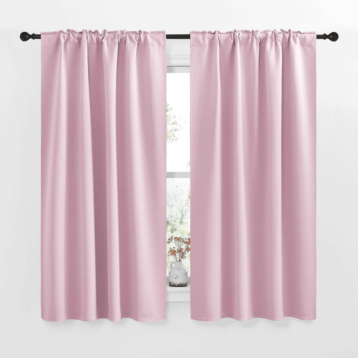 polyester curtains in Baby Pink, alternate view 2