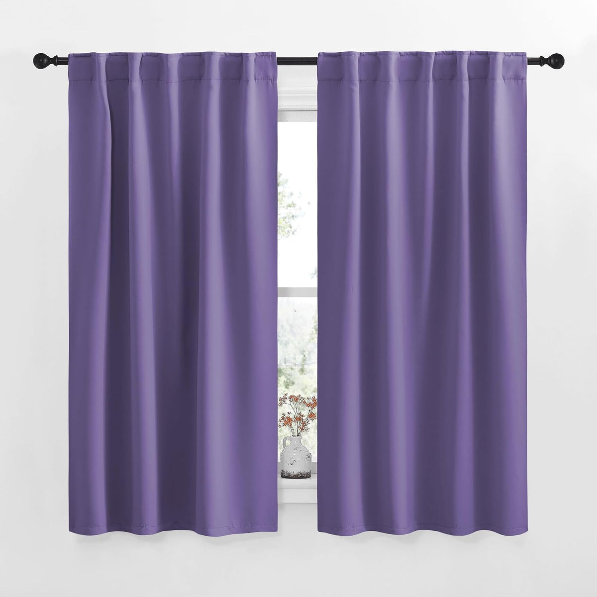 polyester curtains in Lilac Purple