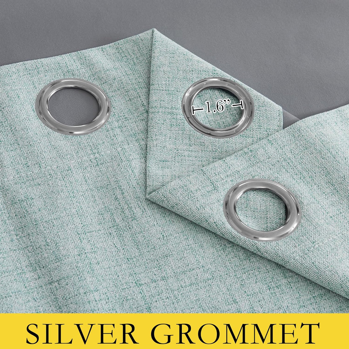 polyester curtains in Seafoam Green, alternate view 7