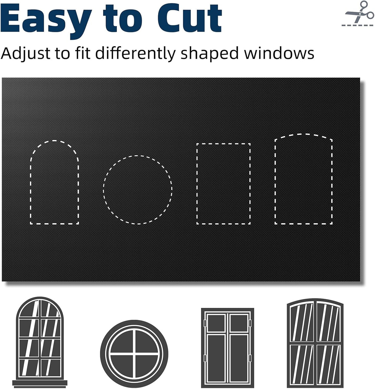 30"L x 59"W polyester curtains in Black, alternate view 5