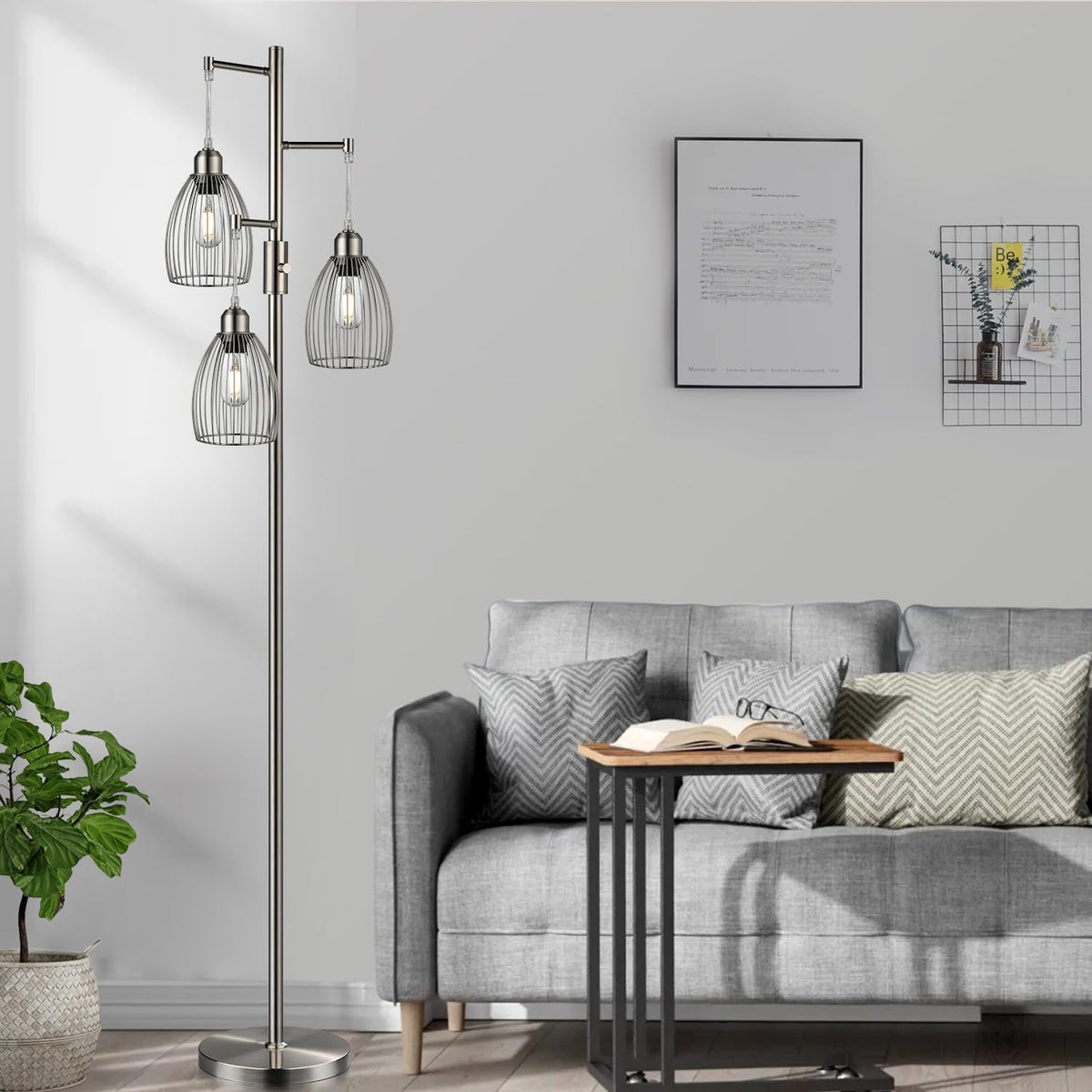 15"D x 15"W x 70"H metal floor lamps, alternate view 7