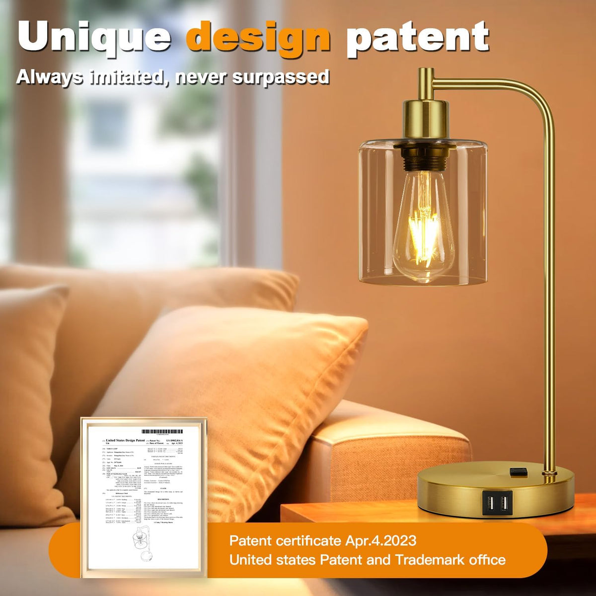 5.9"D x 8.2"W x 17"H table lamps, alternate view 9