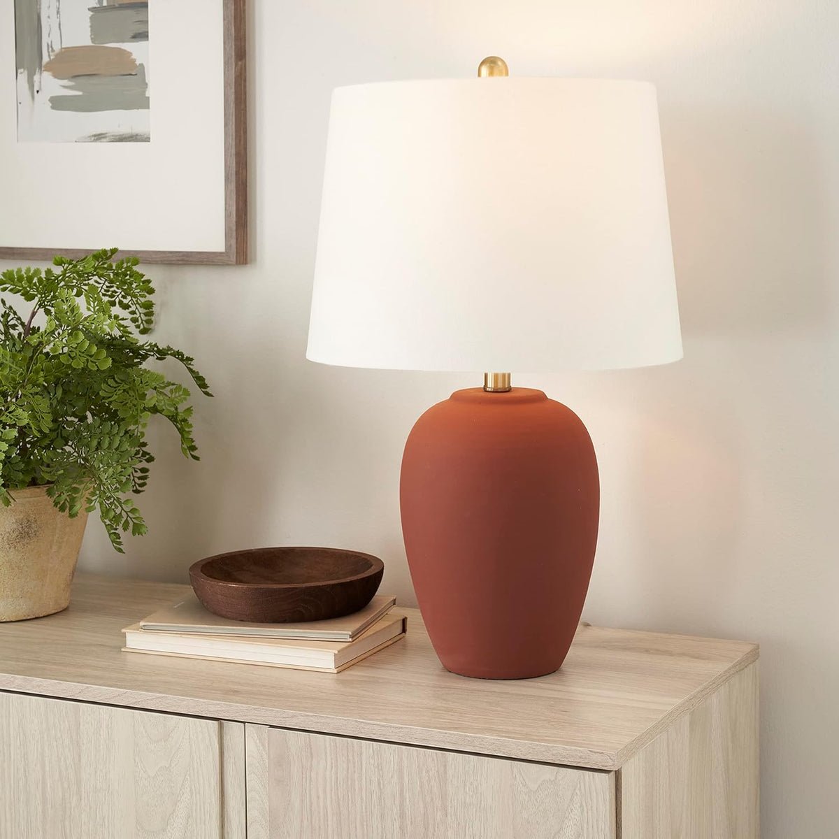 13"D x 13"W x 23"H ceramic table lamps, alternate view 3