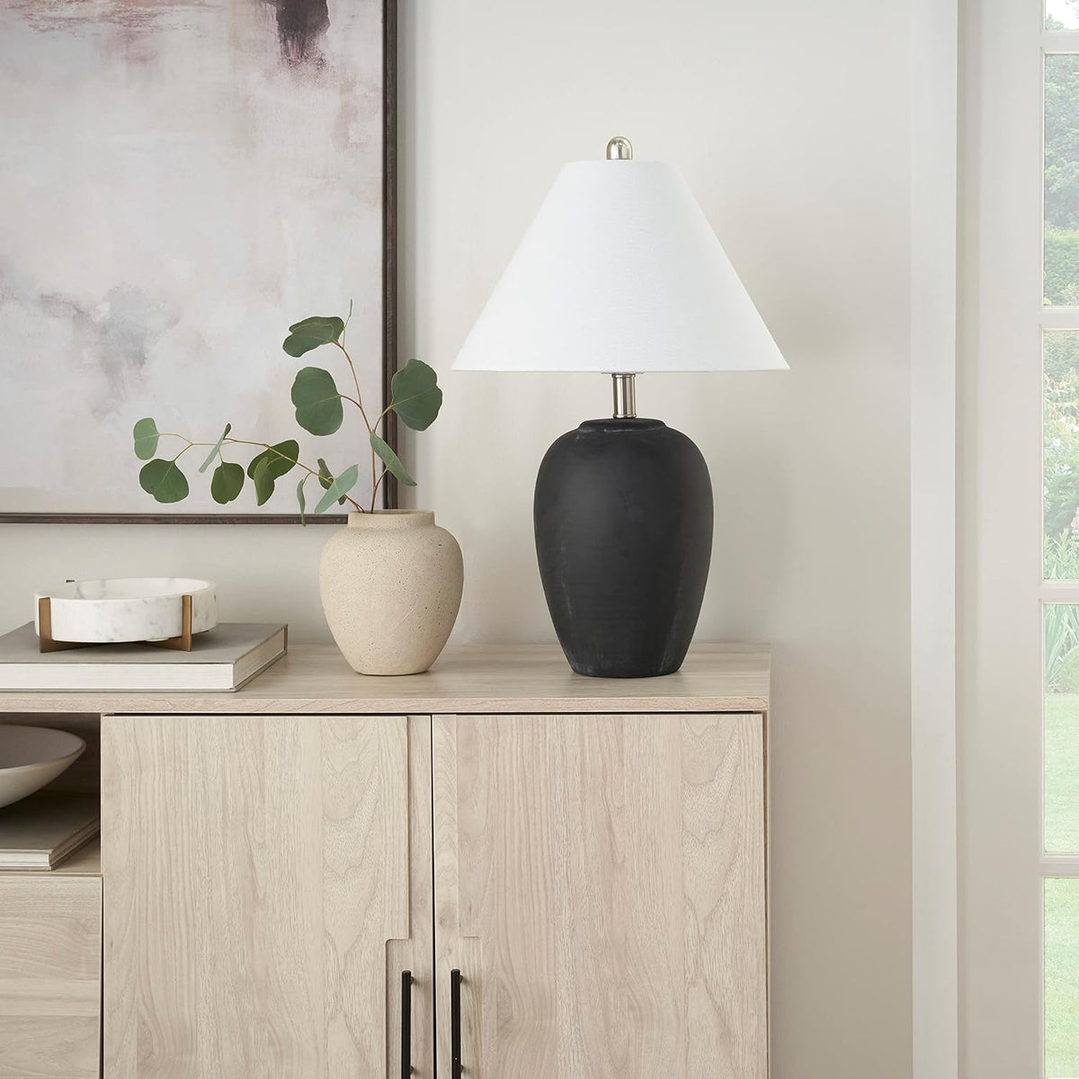 14"D x 14"W x 23"H ceramic table lamps, alternate view 2