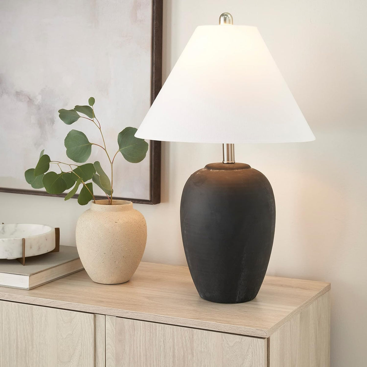 14"D x 14"W x 23"H ceramic table lamps, alternate view 3