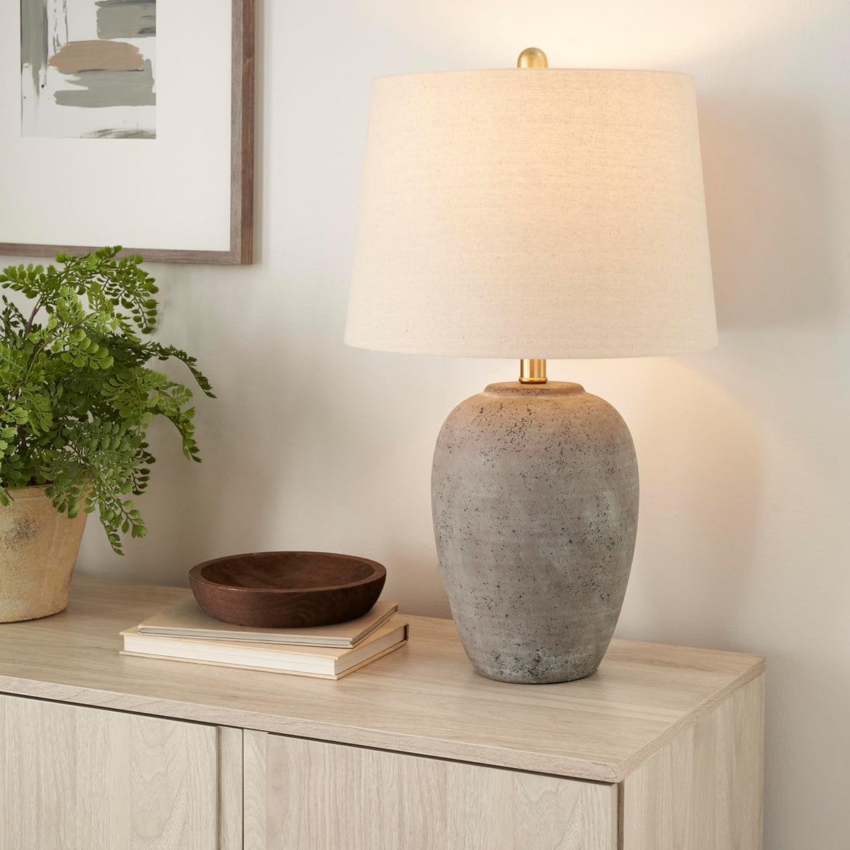 14"D x 14"W x 23"H ceramic table lamps, alternate view 4