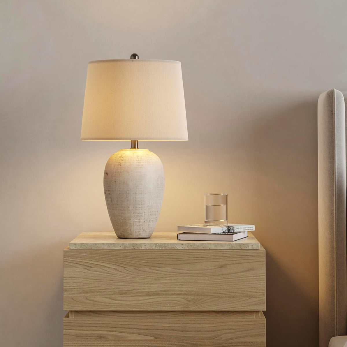 14"D x 14"W x 23"H ceramic table lamps, alternate view 2