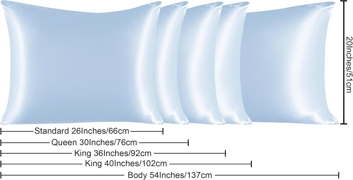 2 x King (20 x 36 Inches) satin pillowcases, alternate view 8