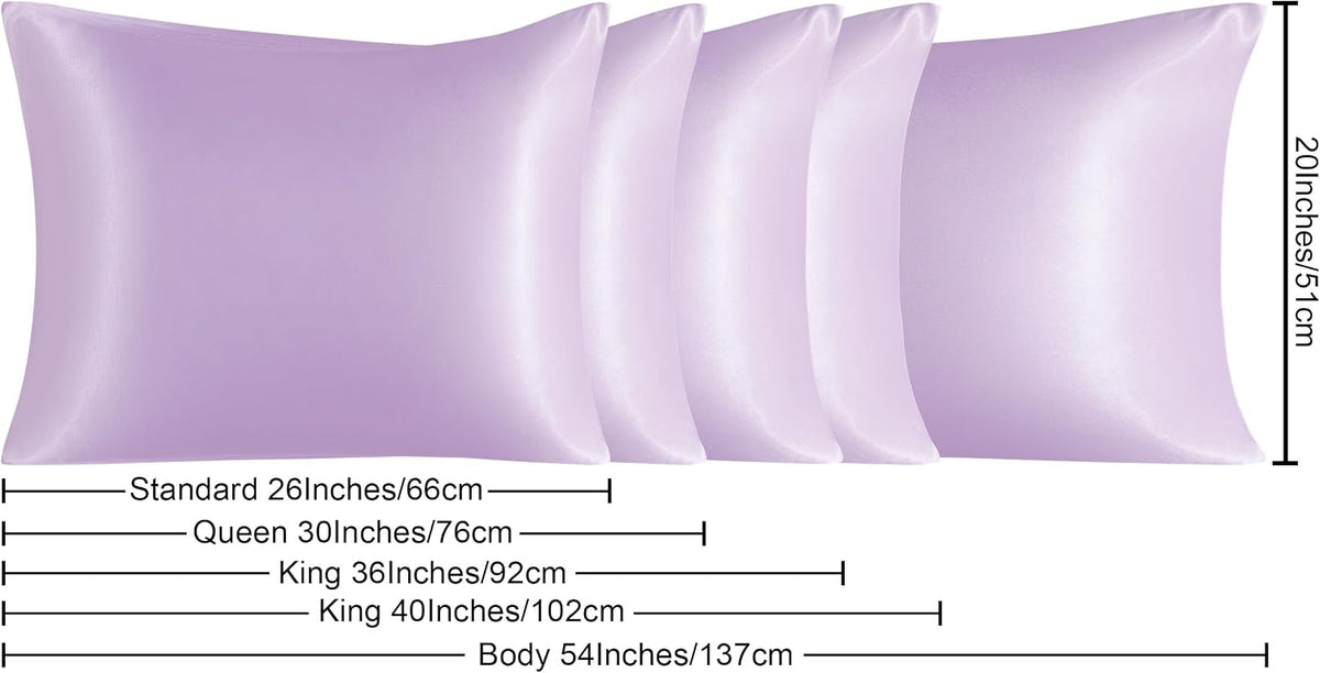2 x Queen (20 x 30 Inches) satin pillowcases, alternate view 8
