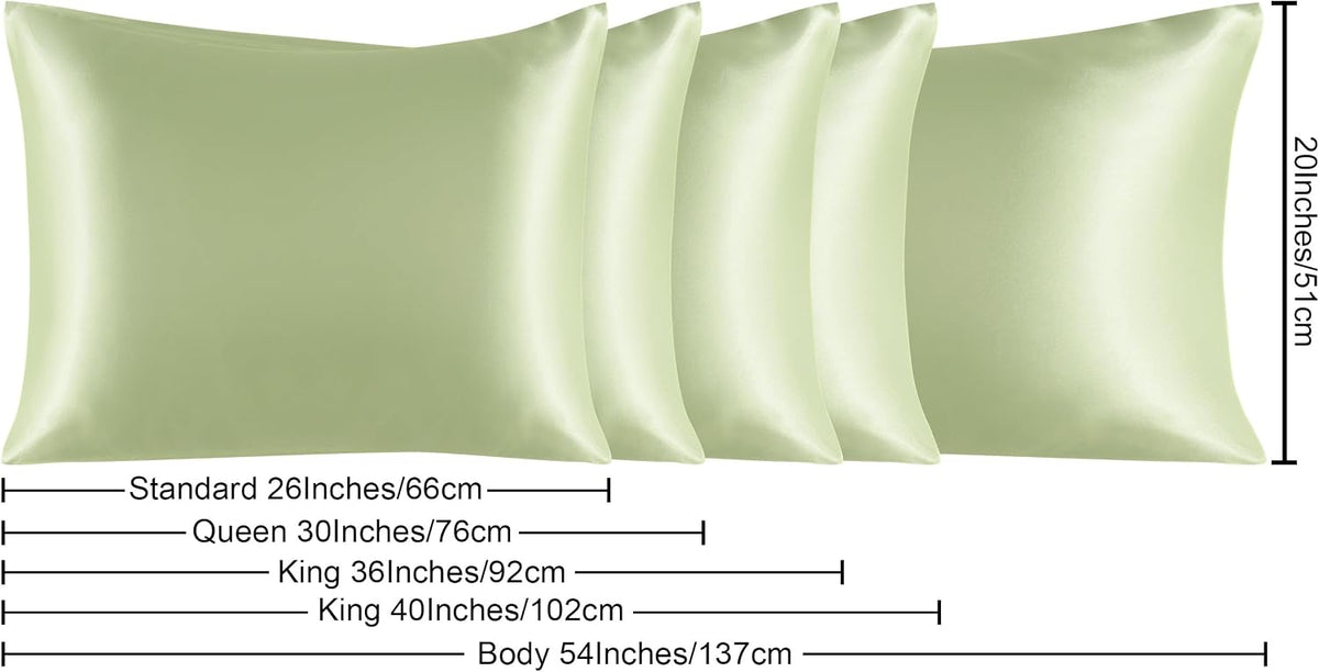 2 x Queen (20 x 30 Inches) satin pillowcases, alternate view 7