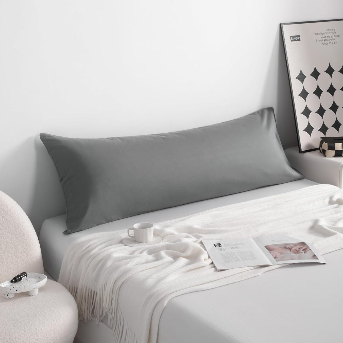 Body (20" x 54") cotton pillowcases, alternate view 2