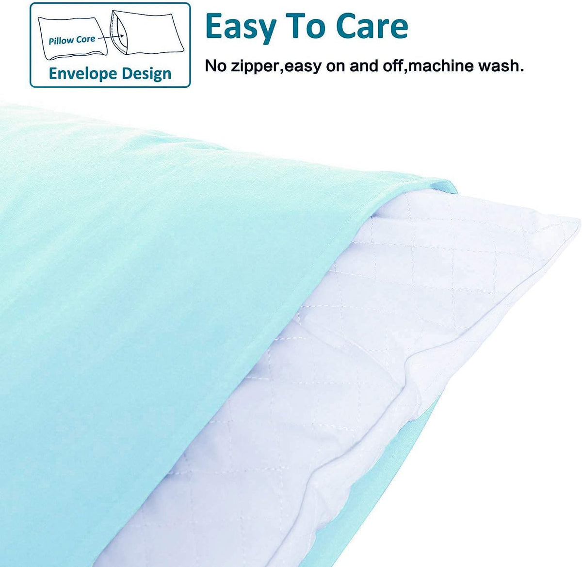 King (20" x 40") microfiber pillowcases, alternate view 3