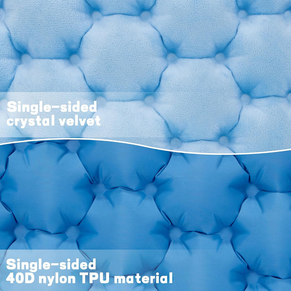 Single-Sided Velvet chair & sofa cushions in Blue, alternate view 5