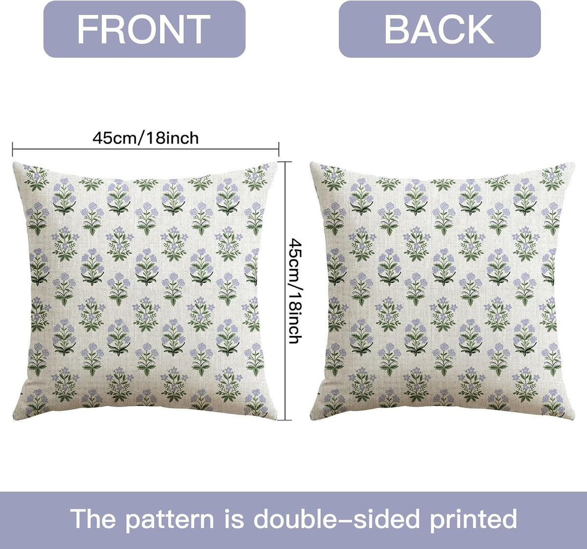 18"L x 18"W polyester throw pillow accessories in Blue Green, alternate view 3