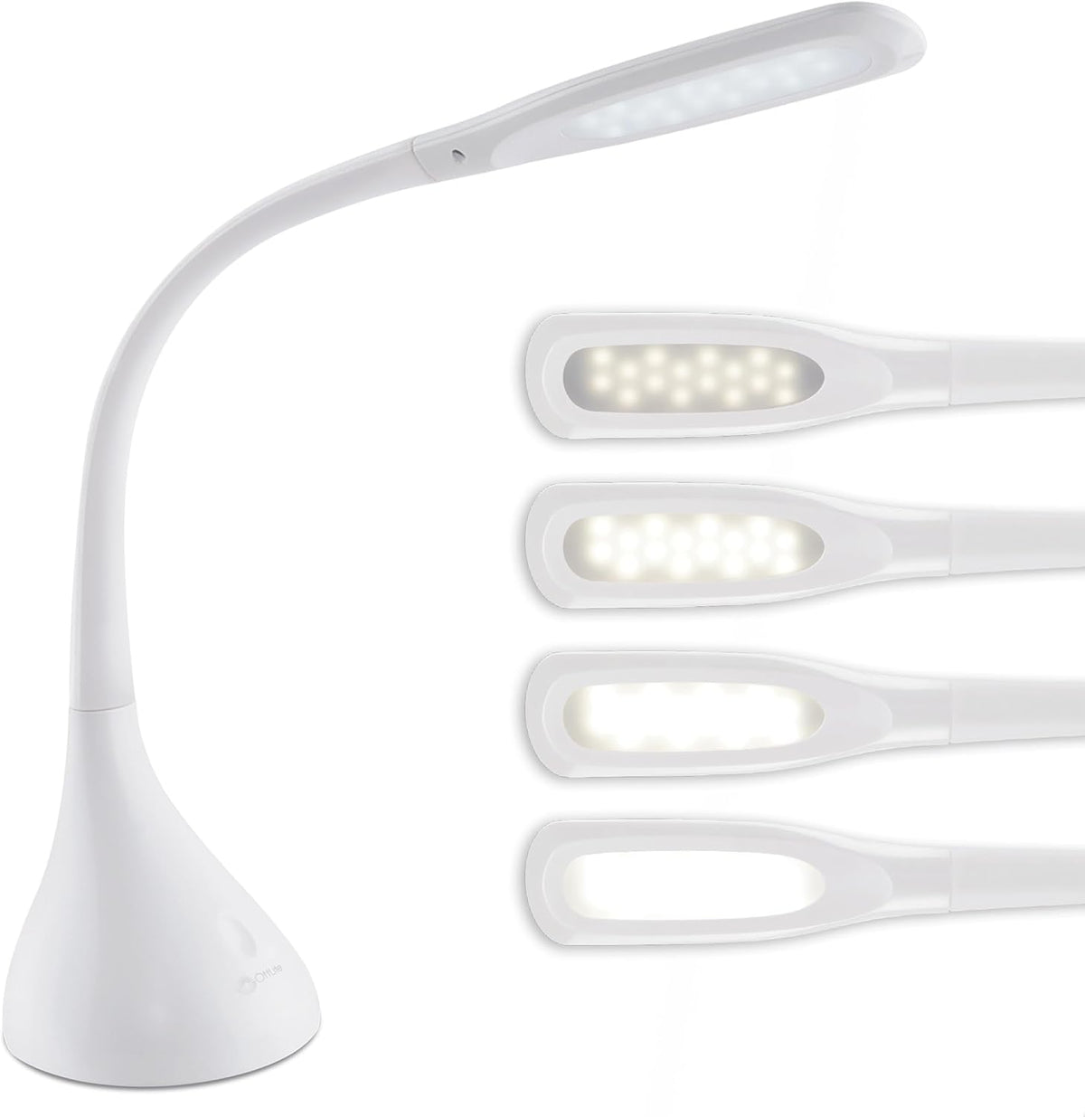 5.25"D x 5.25"W x 11.25"H plastic desk lamps