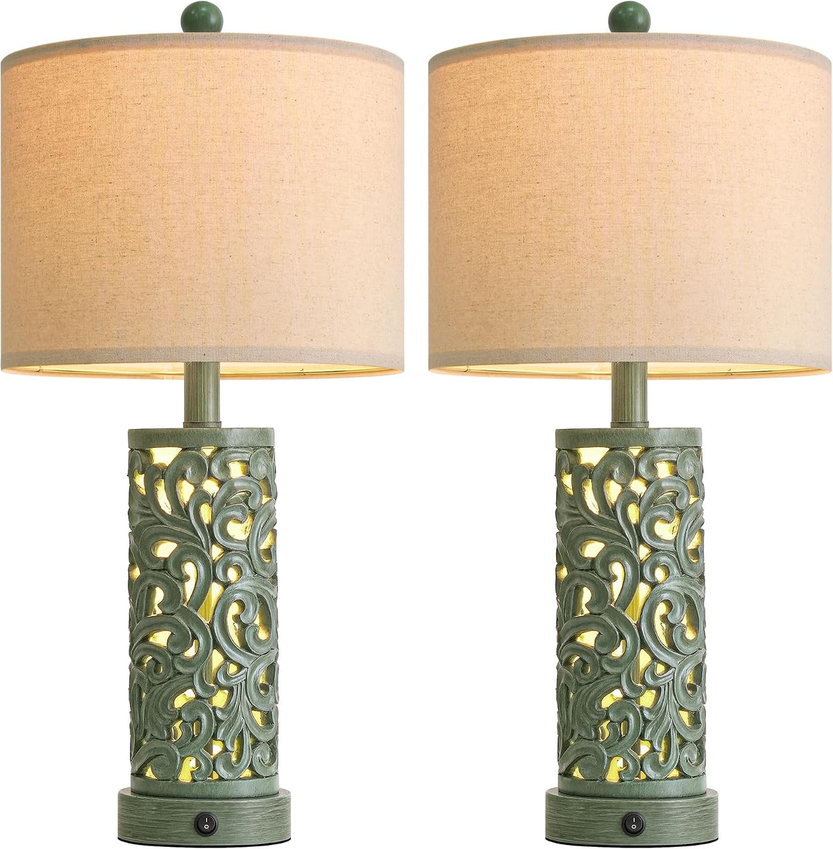 11"D x 11"W x 22"H metal table lamps, alternate view 9