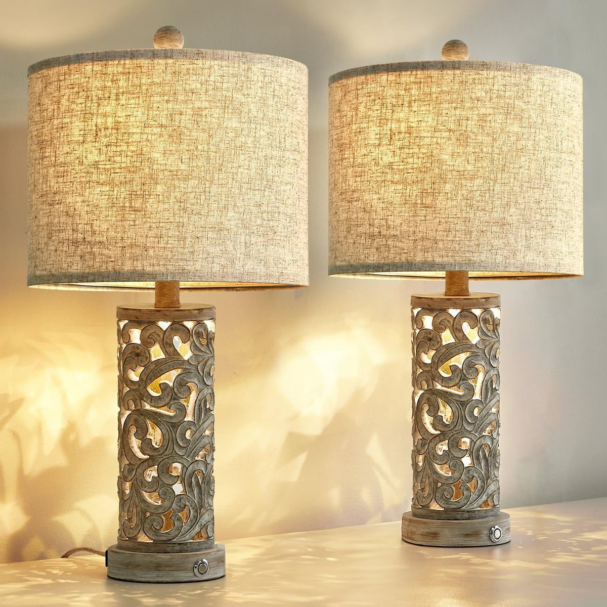11"D x 11"W x 22"H metal table lamps, alternate view 4