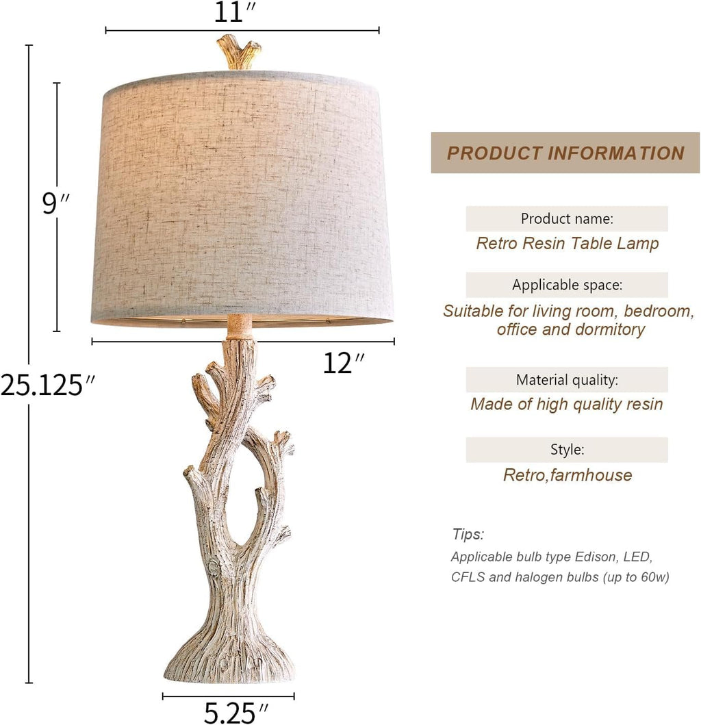 12"D x 12"W x 25.12"H resin table lamps, alternate view 6