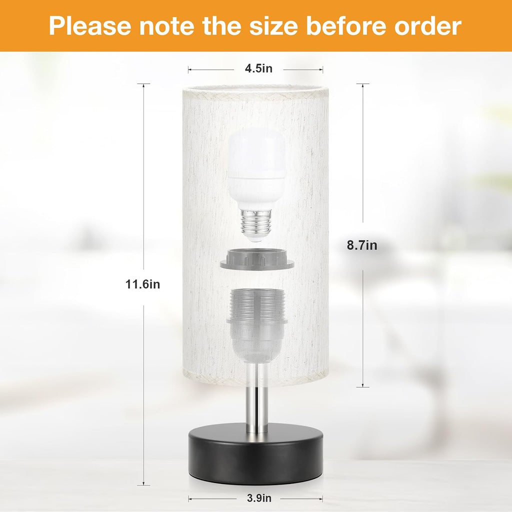4.45"D x 4.45"W x 11.6"H plastic table lamps, alternate view 4