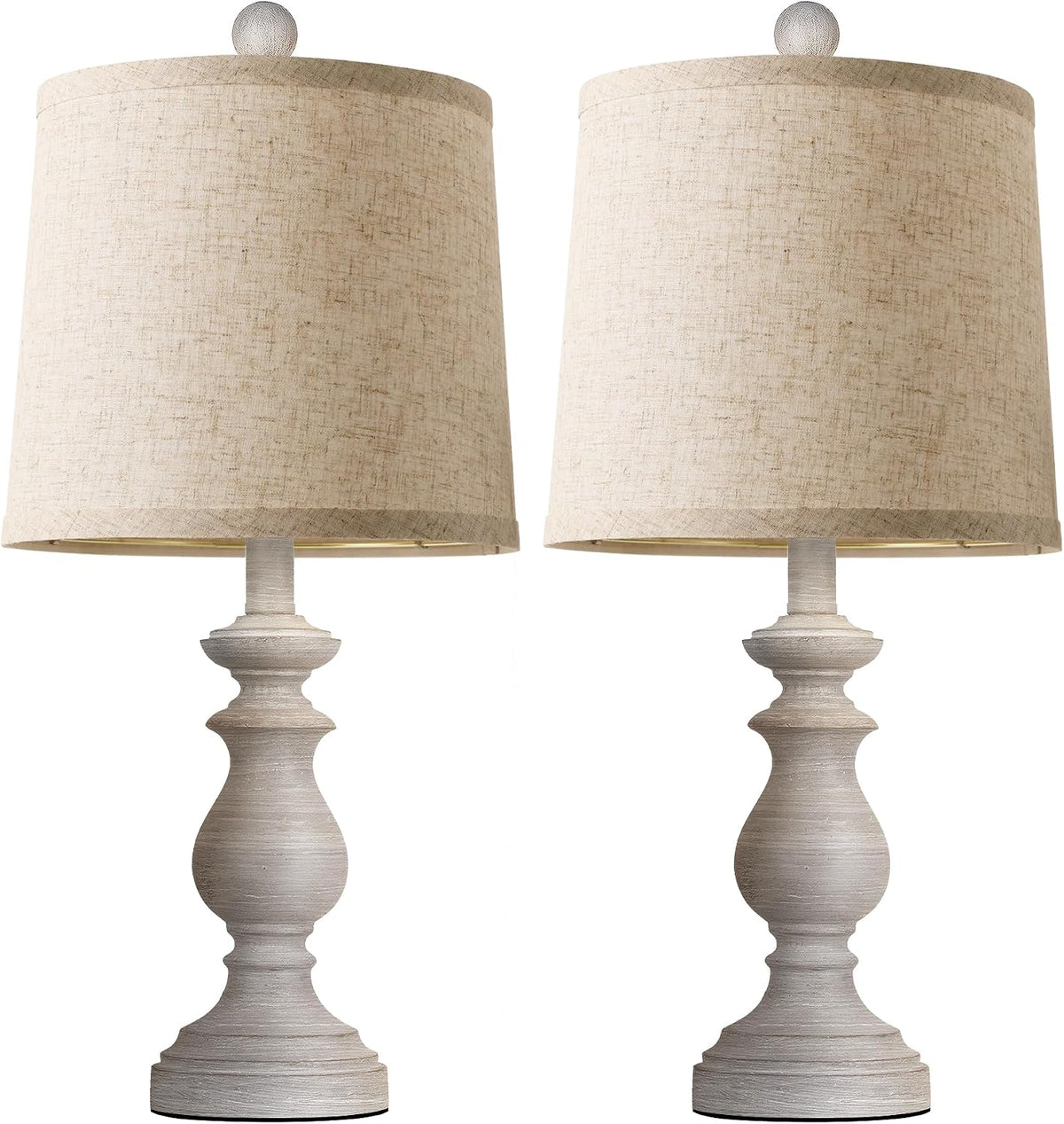 10"D x 10"W x 22"H resin table lamps, alternate view 2