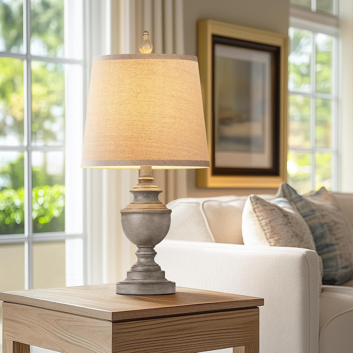 11"D x 11"W x 22"H resin table lamps, alternate view 8