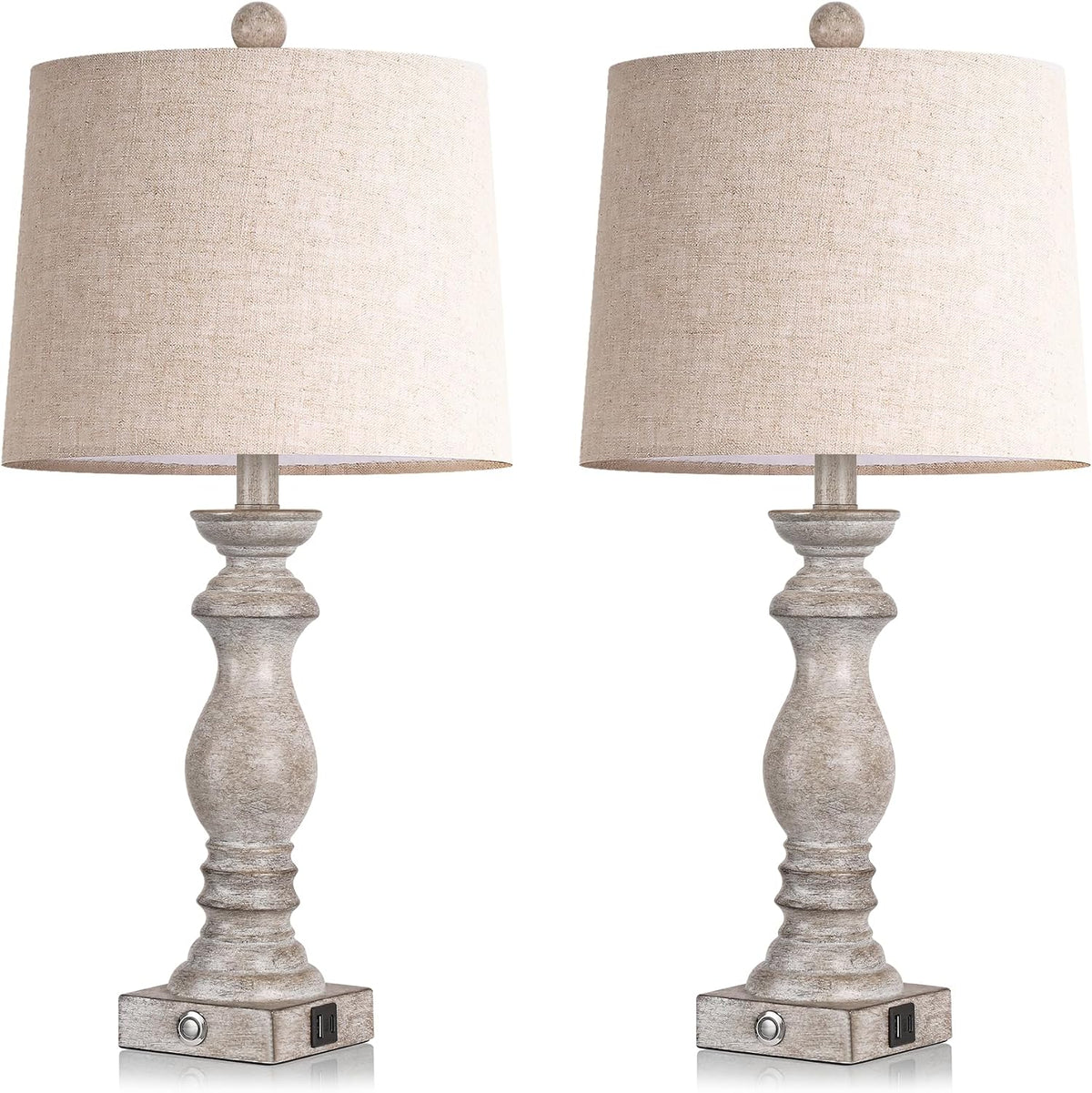 12.5"D x 12.5"W x 24.5"H resin table lamps, alternate view 9