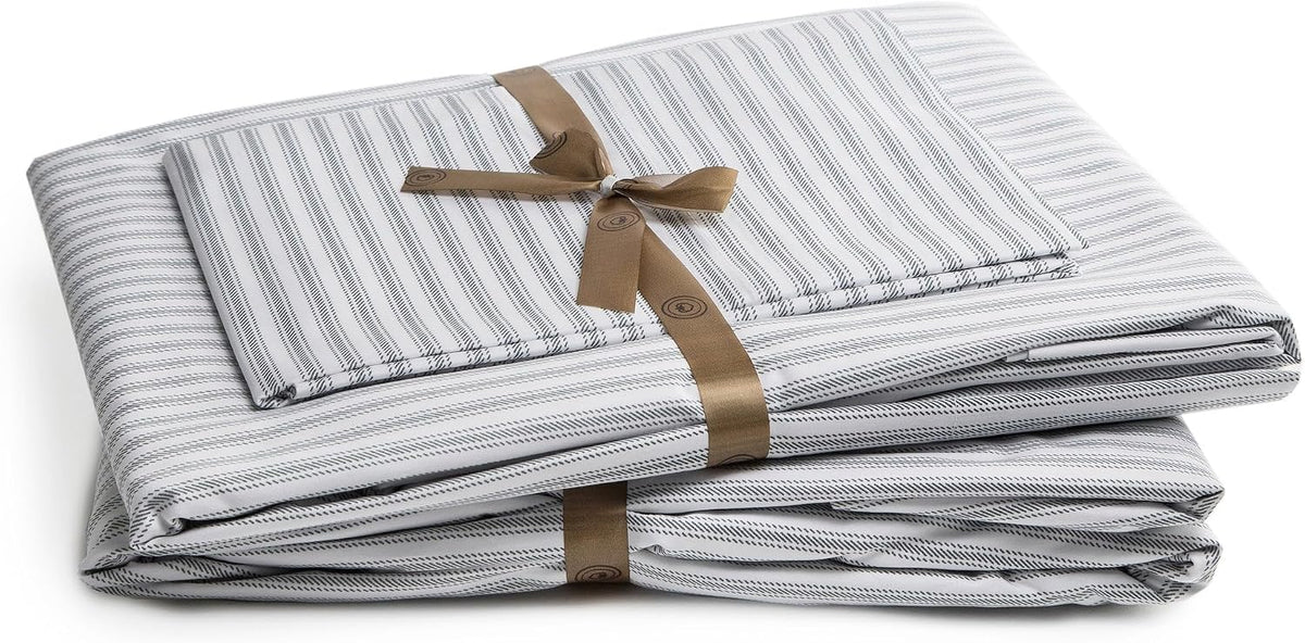 King-Sheet Set cotton bedding sets in Nautical Stripe Grey, alternate view 7