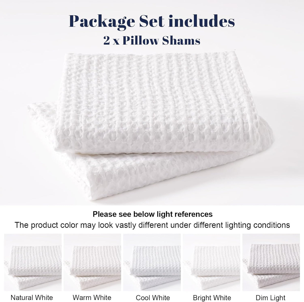 26"L x 20"W polyester pillow shams in White, alternate view 5