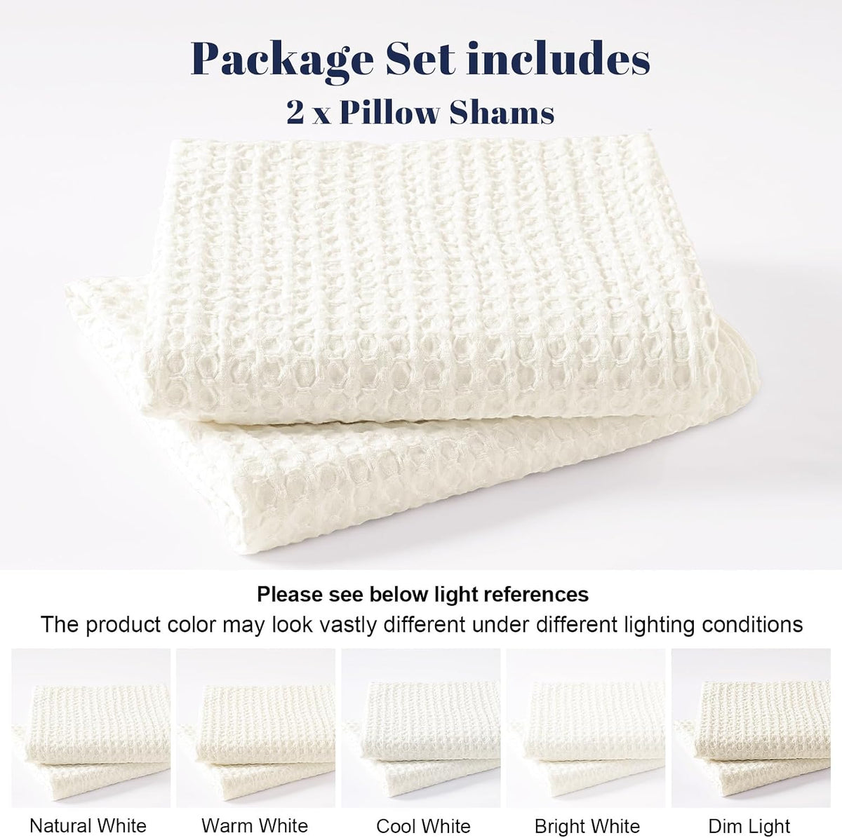 26"L x 26"W polyester pillow shams in Cream White, alternate view 5