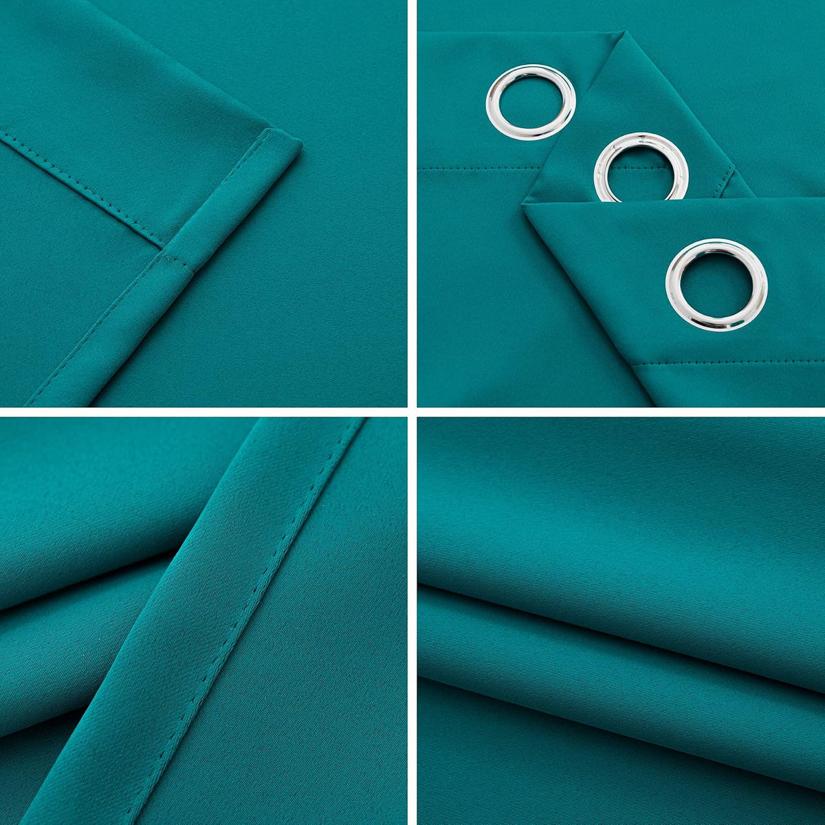 108"L x 52"W polyester curtains in Teal, alternate view 5