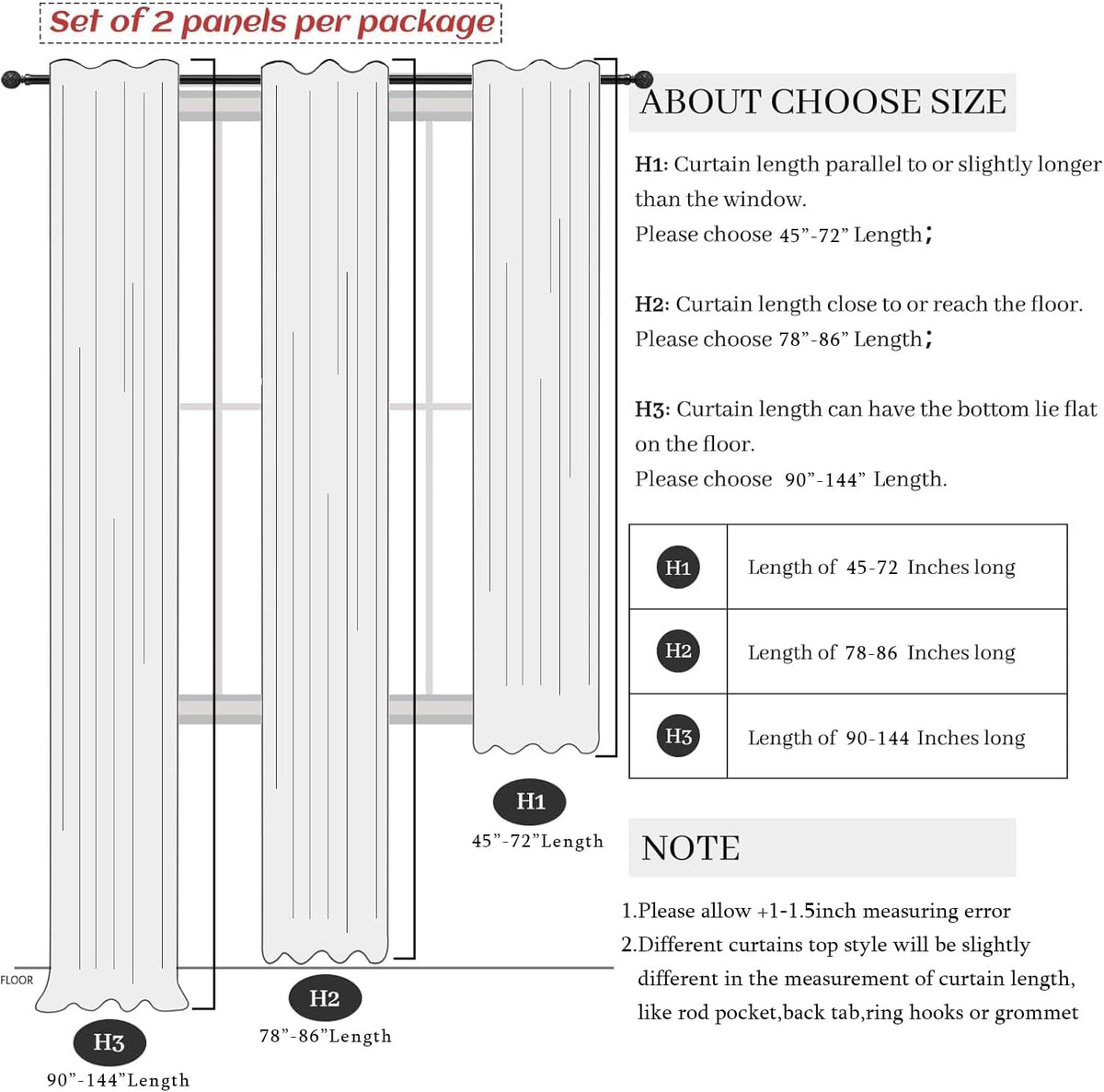 84"L x 52"W polyester curtains in Natural, alternate view 9