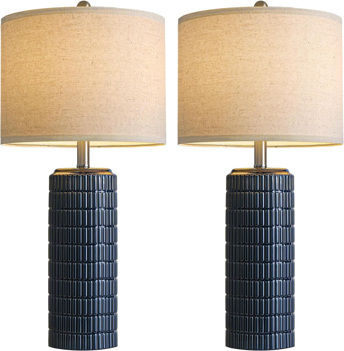 13"D x 13"W x 27.5"H ceramic table lamps, alternate view 9