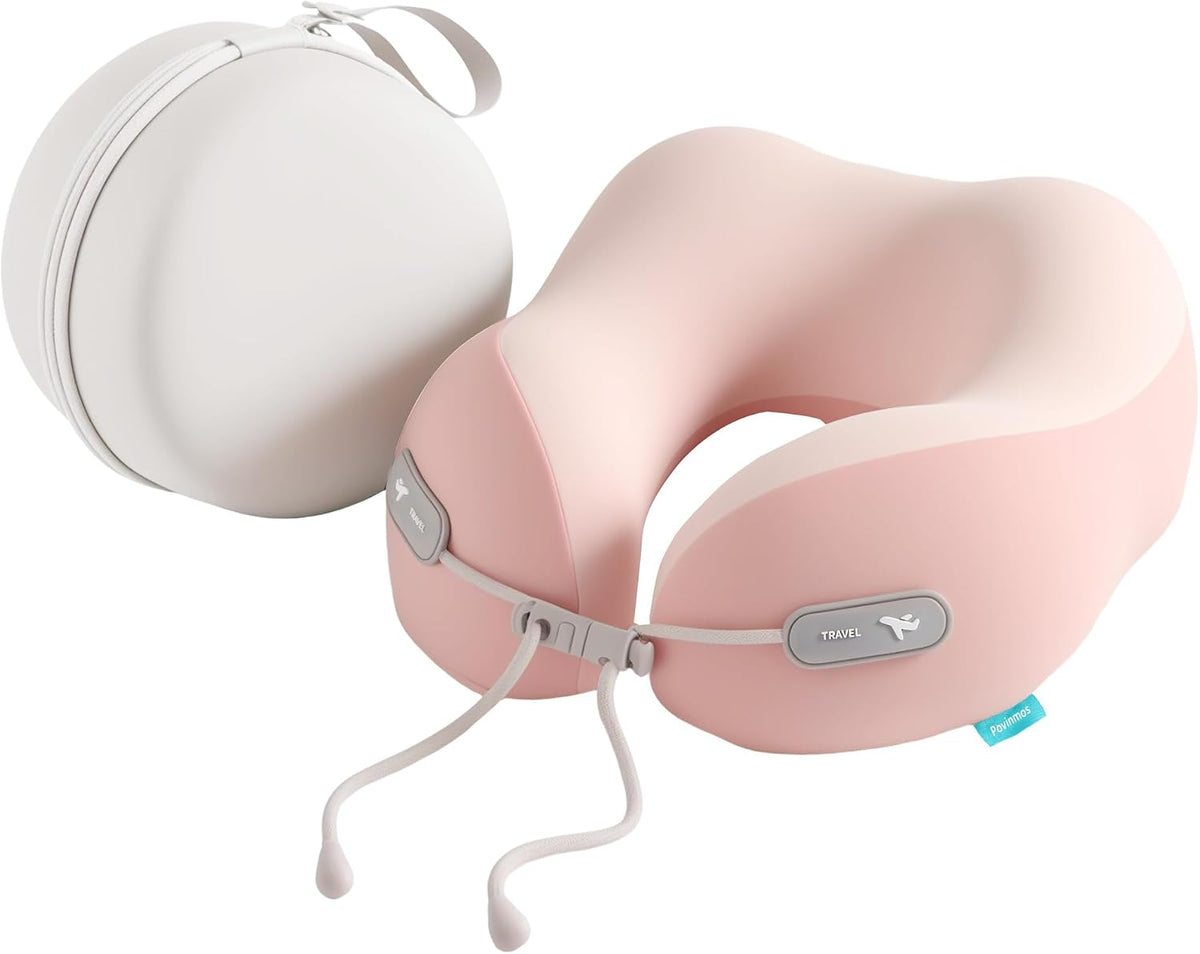 Standard memory foam travel pillows in Pink