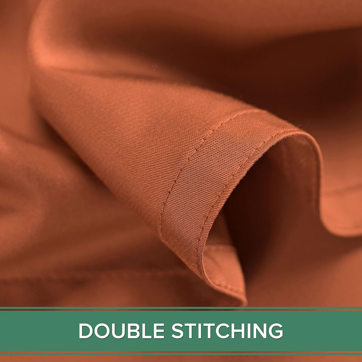 Split King Size bamboo viscose bedding sets in Terracotta, alternate view 8