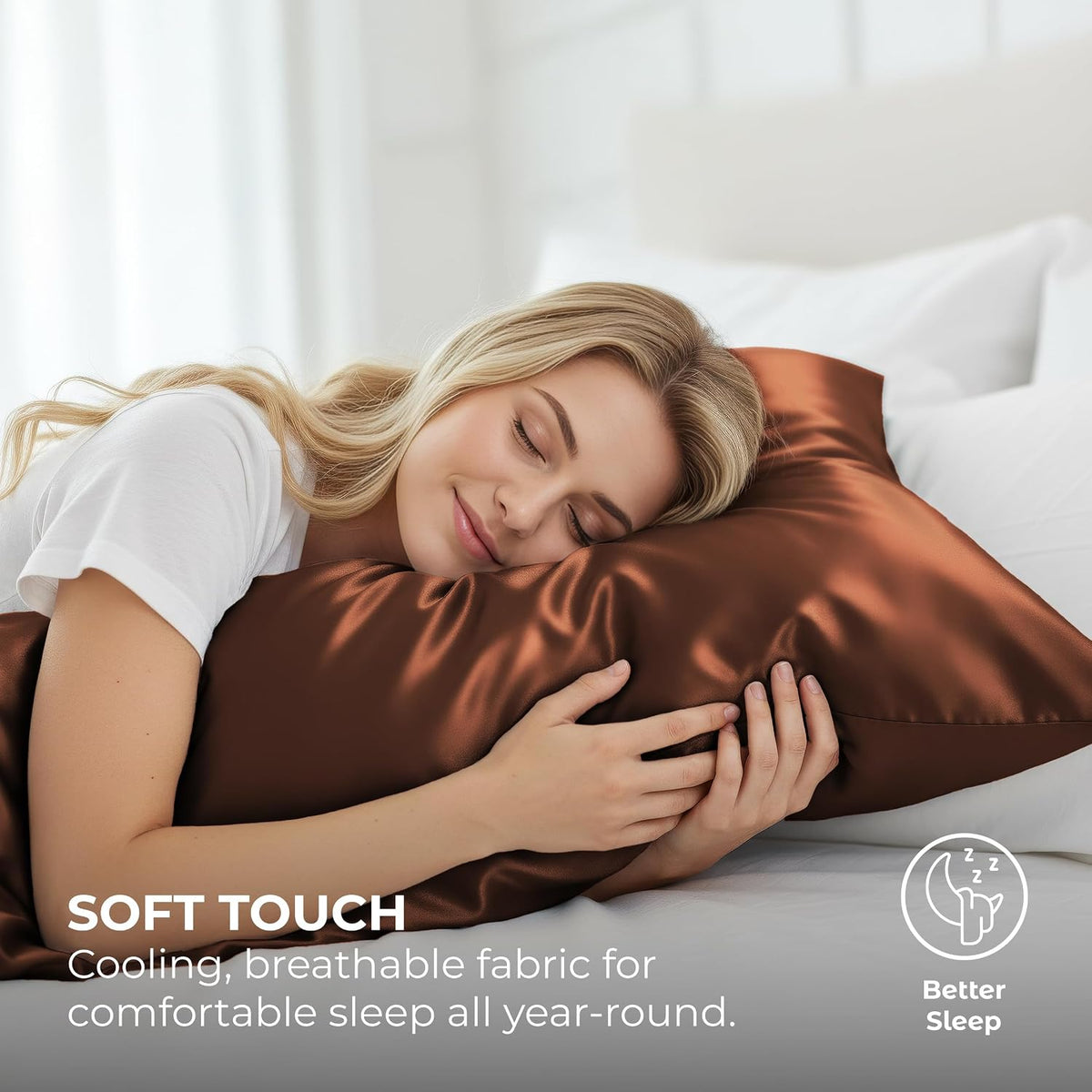 Queen (20x30 Inch) microfiber pillowcases in Brown, alternate view 3
